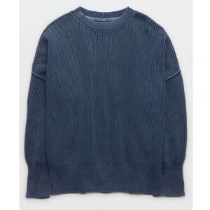 Aerie Blue Crewneck Sweater Oversized Knit